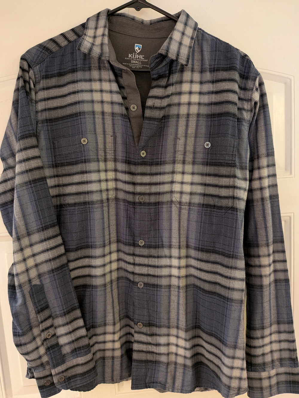 Kuhl Men’s Blue Plaid Button-Up Shirt